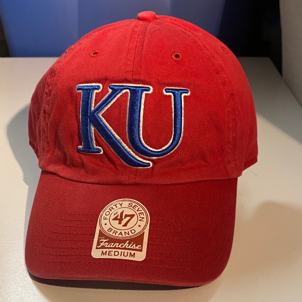 Kansas Jayhawks Ncaa 47 Brand Red Ku Franchise Hat Cap Size Medium 718714